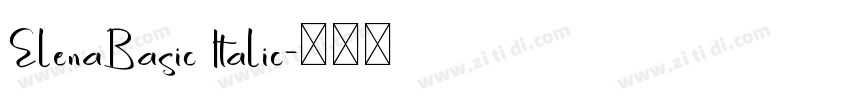 ElenaBasic Italic字体转换